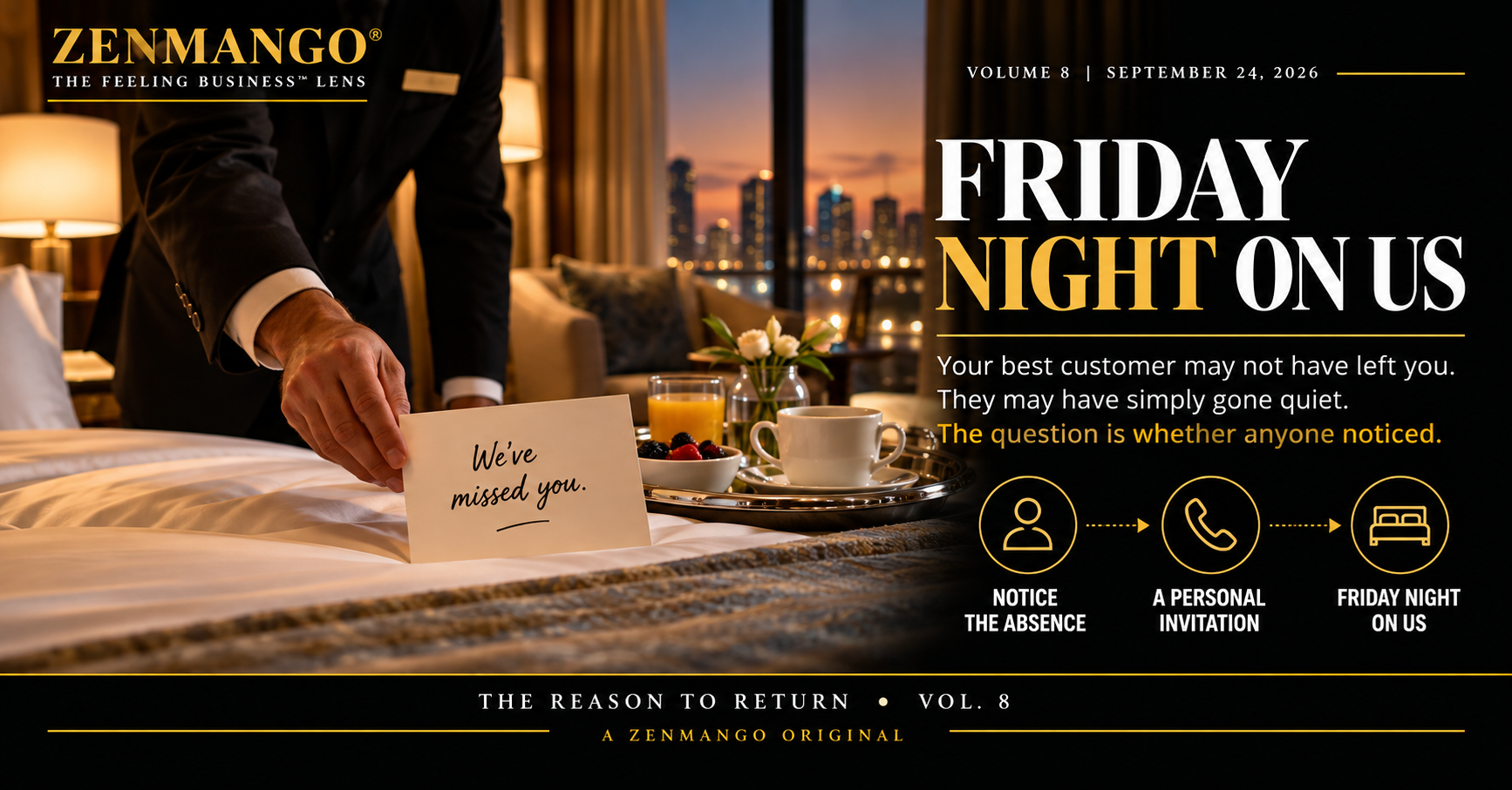 The Reason to Return, Volume 8: Friday Night On Us, the Four Seasons opportunity